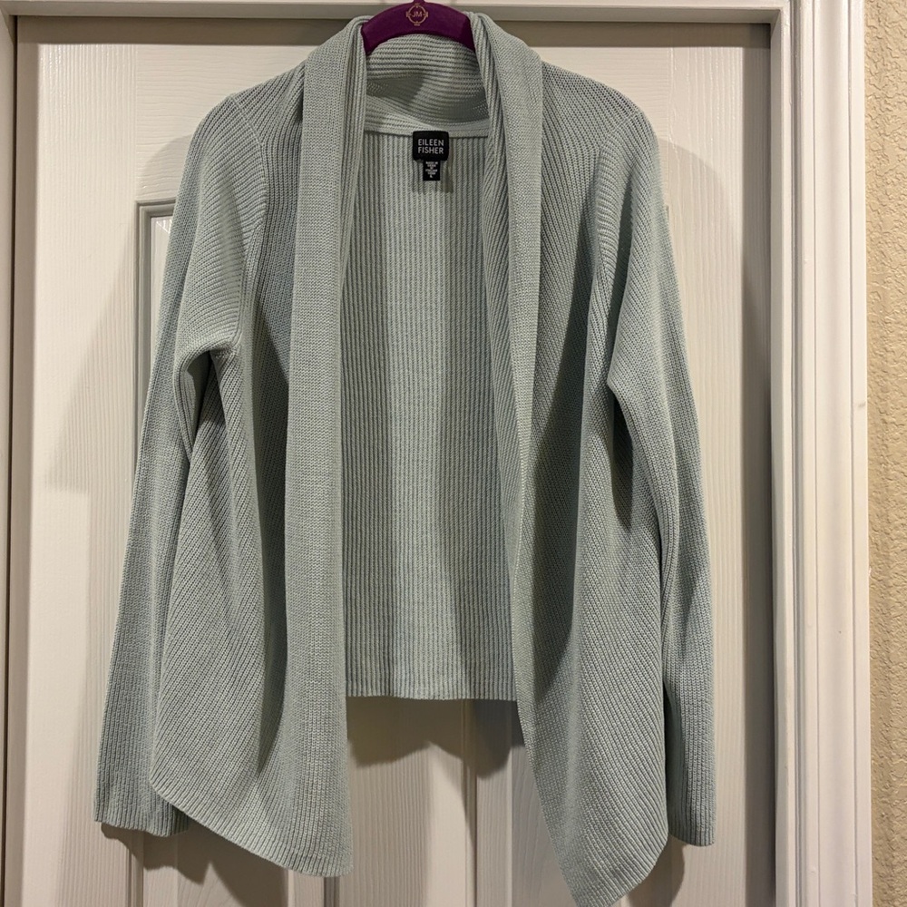 Eileen Fisher Women's Open-Front Cardigan Italian yard size L - Picture 4 of 7